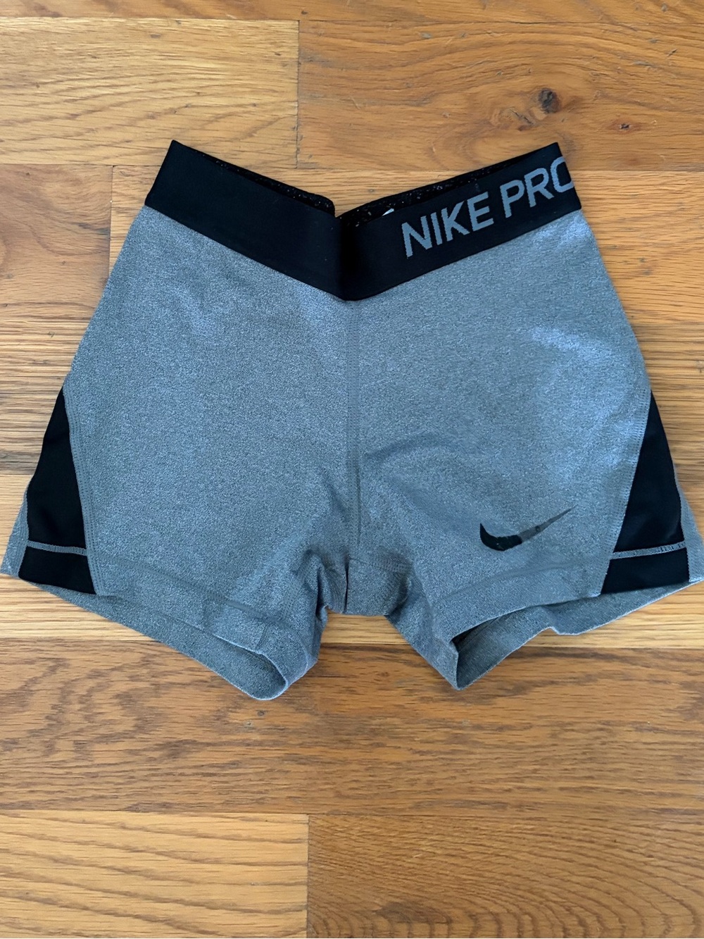 Nike Grey and Black Training Shorts
